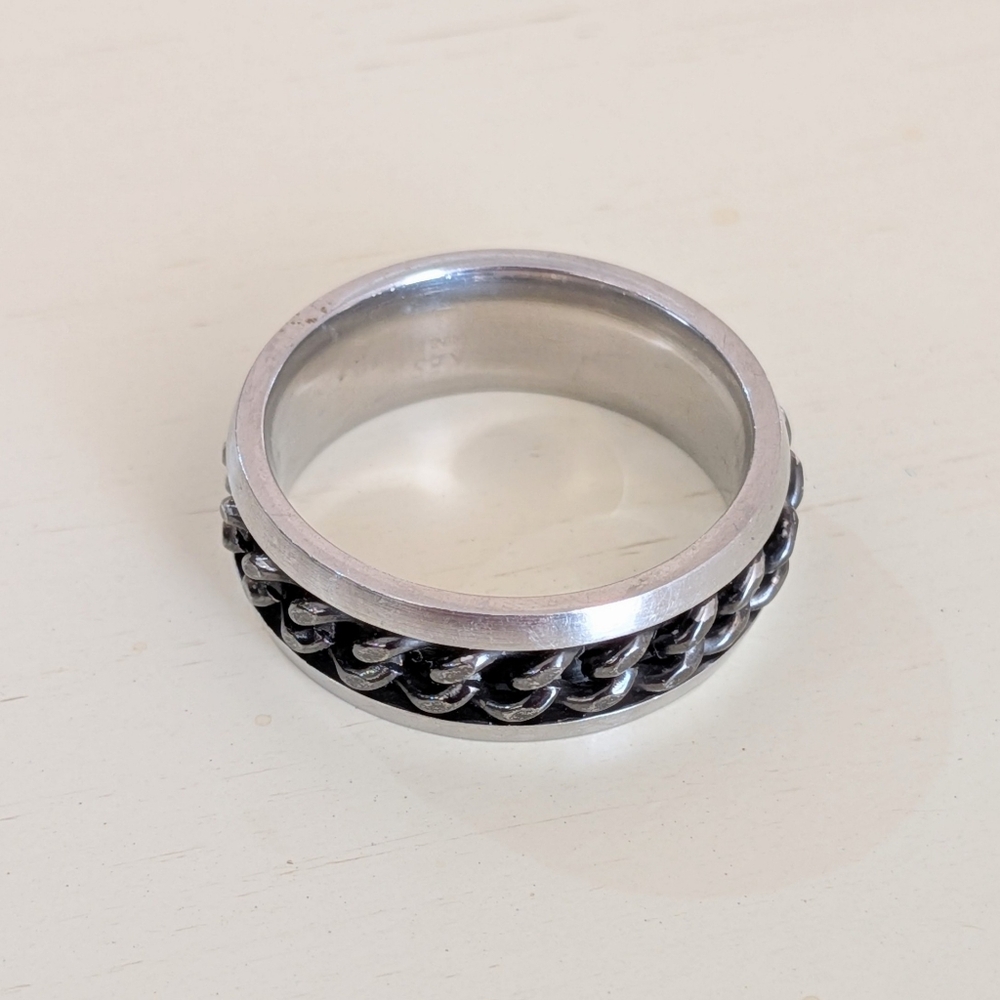 Men's Silver Chain Ring